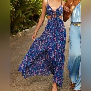 Ramy Brook floral gown size 0 NWT